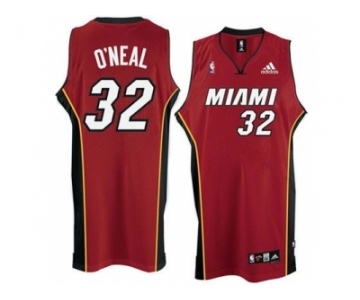 nba miami heat #32 o`neal red[revolution 30 swingman]