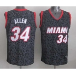 nba miami heat #34 allen black leopard print[2014 new]