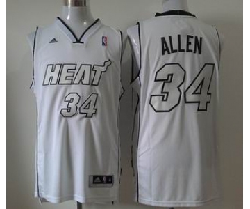 nba miami heat #34 allen white[revolution 30 swingman][number silver]