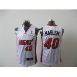 nba miami heat #40 haslem white