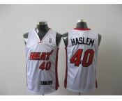 nba miami heat #40 haslem white