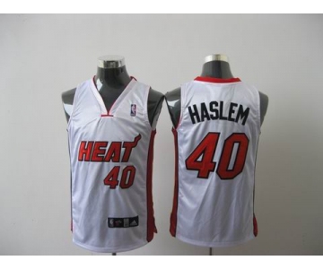 nba miami heat #40 haslem white