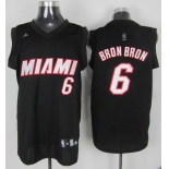 nba miami heat #6 bron bron  black