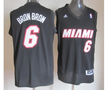 nba miami heat #6 bronbron black[bronbron][swingman 30 revolution]