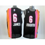 nba miami heat #6 james black-orange[2012 new][miami]