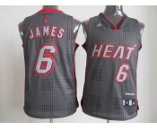 nba miami heat #6 james black/grey[2012]