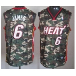 nba miami heat #6 james camo