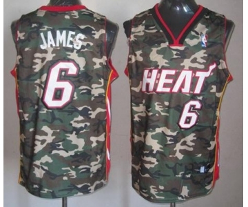 nba miami heat #6 james camo