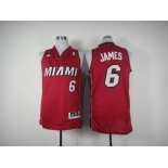 nba miami heat #6 james red[revolution 30 swingman]