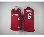 nba miami heat #6 james red[revolution 30 swingman]