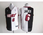 nba miami heat #6 james white-black[strip][revolution 30 swingman]