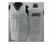 nba miami heat #6 james white[revolution 30 silver number white]