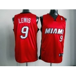 nba miami heat #9 lewis red