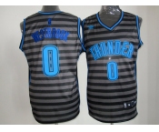 nba oklahoma city thunder #0 westbrook grey[black strip]