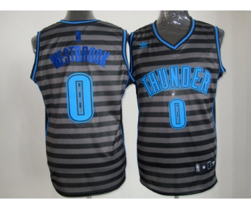 nba oklahoma city thunder #0 westbrook grey[black strip]