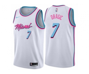 Women Nike Miami Heat #7 Goran Dragic Swingman White NBA Jersey - City Edition