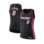 Women's Miami Heat #0 Meyers Leonard Swingman Black Basketball Jersey - Icon Edition