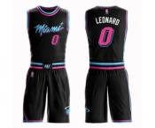 Women's Miami Heat #0 Meyers Leonard Swingman Black Basketball Suit Jersey - City Edition