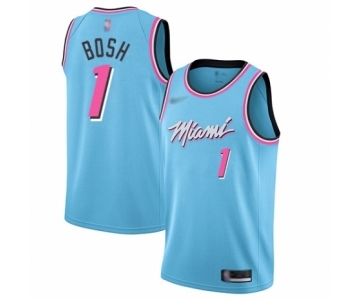 Women's Miami Heat #1 Chris Bosh Swingman Blue Basketball Jersey - 2019-20 City Edition