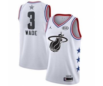 Women's Miami Heat #3 Dwyane Wade Swingman White 2019 All-Star Game Basketball Jersey