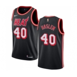 Women's Miami Heat #40 Udonis Haslem Authentic Black Black Fashion Hardwood Classics Basketball Jersey