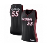 Women's Miami Heat #55 Duncan Robinson Swingman Black Basketball Jersey - Icon Edition