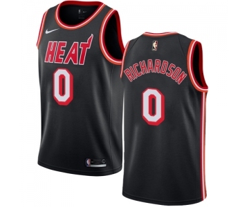 Women's Nike Miami Heat #0 Josh Richardson Swingman Black Black Fashion Hardwood Classics NBA Jersey