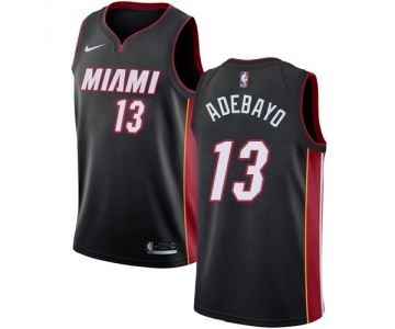 Women's Nike Miami Heat #13 Edrice Adebayo Swingman Black Road NBA Jersey - Icon Edition