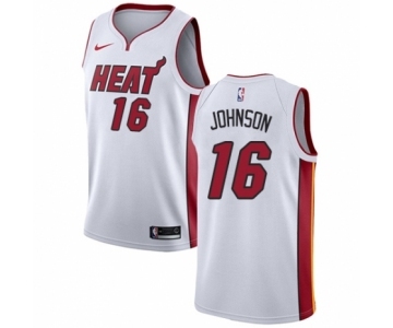 Women's Nike Miami Heat #16 James Johnson Swingman NBA Jersey - Association Edition