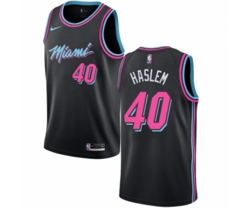 Women's Nike Miami Heat #40 Udonis Haslem Swingman Black NBA Jersey - City Edition