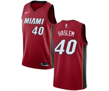 Women's Nike Miami Heat #40 Udonis Haslem Swingman Red NBA Jersey Statement Edition