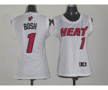 women nba jerseys miami heat #1 bosh white