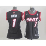 women nba miami heat #1  bosh black