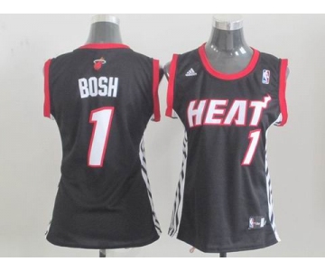 women nba miami heat #1  bosh black