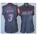 women nba miami heat #3 wade black-grey[2012]