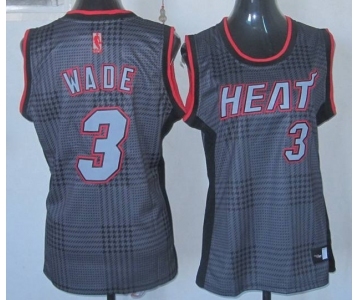 women nba miami heat #3 wade black-grey[2012]