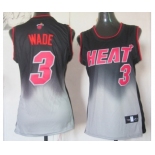 women nba miami heat #3 wade black-grey