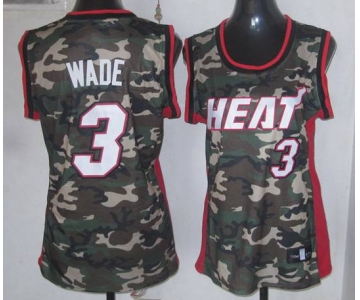 women nba miami heat #3 wade camo