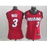 women nba miami heat #3 wade red