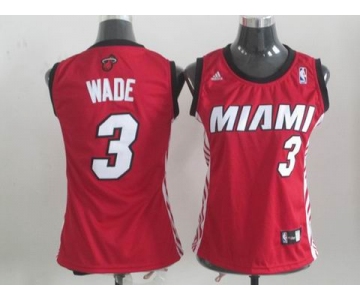 women nba miami heat #3 wade red