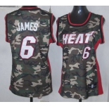 women nba miami heat #6 james camo