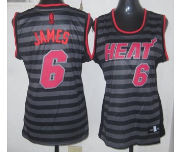 women nba miami heat #6 james grey[black strip]