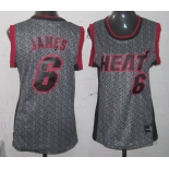 women nba miami heat #6 james grey[static fashion swingman]