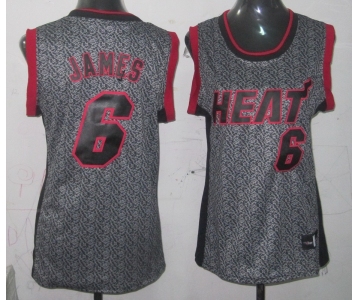 women nba miami heat #6 james grey[static fashion swingman]