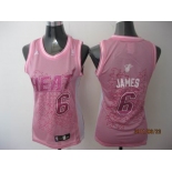 women nba miami heat #6 james pink