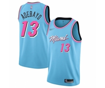 Youth Miami Heat #13 Edrice Adebayo Swingman Blue Basketball Jersey - 2019-20 City Edition