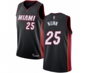 Youth Miami Heat #25 Kendrick Nunn Swingman Black Basketball Jersey - Icon Edition