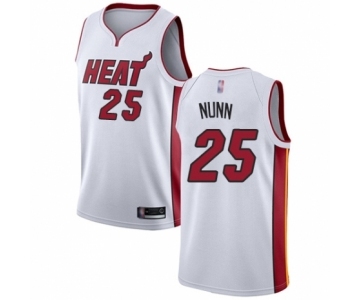 Youth Miami Heat #25 Kendrick Nunn Swingman White Basketball Jersey - Association Edition