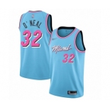 Youth Miami Heat #32 Shaquille O'Neal Swingman Blue Basketball Jersey - 2019-20 City Edition