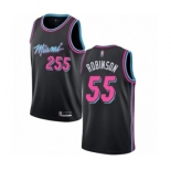 Youth Miami Heat #55 Duncan Robinson Swingman Black Basketball Jersey - City Edition